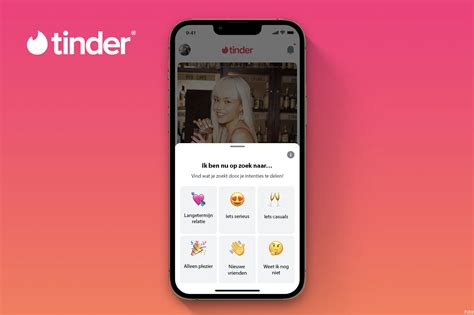 Tinder lanceert functie om duidelijk aan te geven waar je naar op。